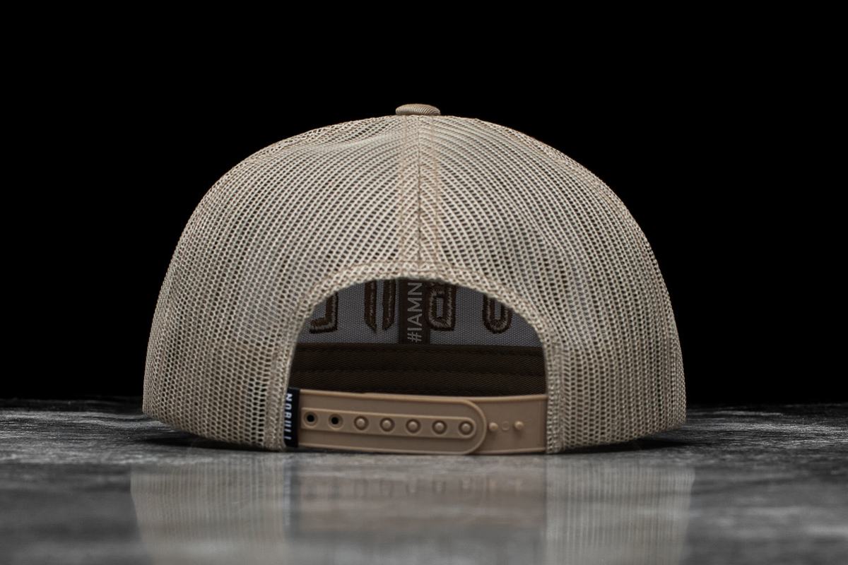 Nobull Flat-Brim Trucker Men's Hats Light Brown | Australia (PD0876)